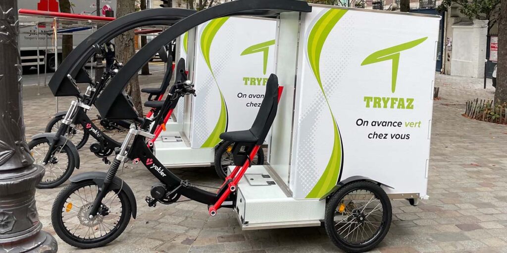 Vélo cargo Tryfaz transport urbain dernier kilomètre