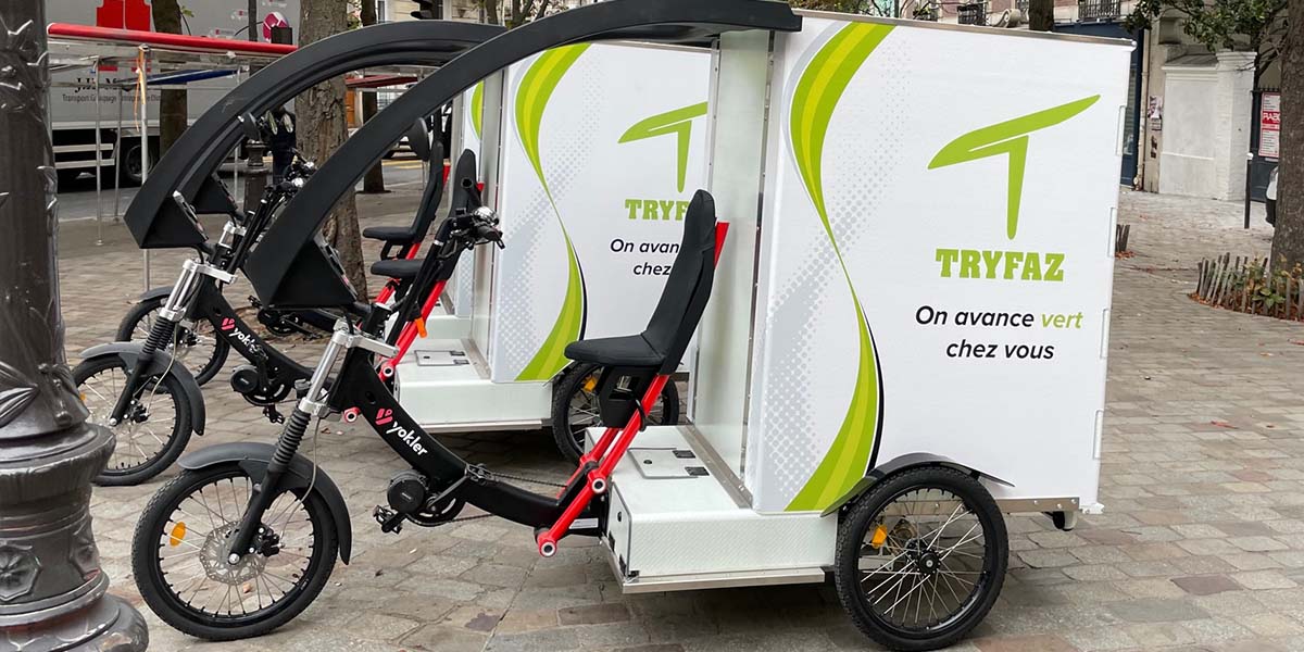Vélo cargo Tryfaz transport urbain dernier kilomètre